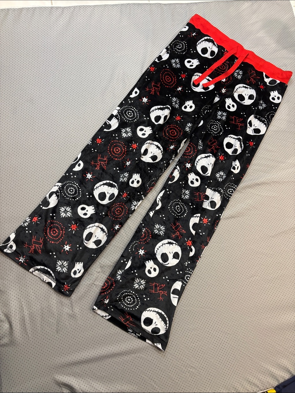 Disney Black & Red Jack Skellington Fleece Pajama Pants